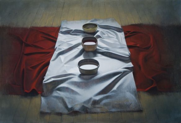Figure 13. Ron Richmond (1963–): Triplus, Number 3, 2005. The contents of the three bowls symbolize water, blood, and spirit.